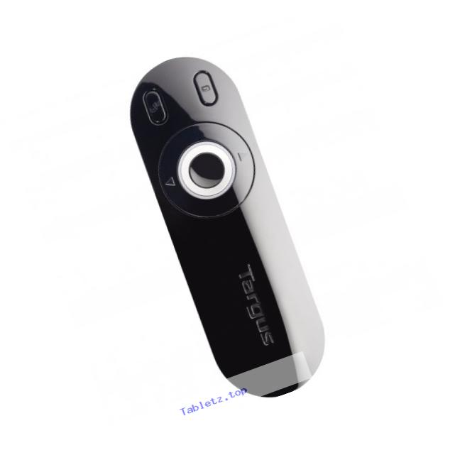 Targus Laser Presentation Remote with KeyLock, 2.4GHz Wireless, USB, Range up to 50 Feet AMP13US, Black with Gray