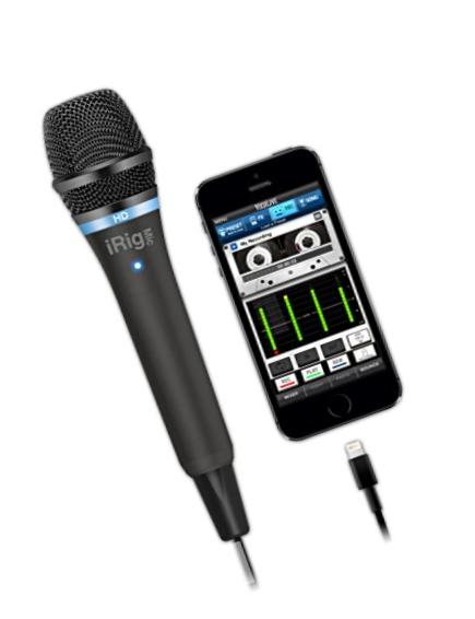 IK Multimedia iRig Mic HD high-definition handheld microphone for iPhone, iPad and Mac (black)