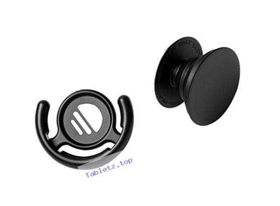 PopSockets: Expanding Stand and Grip + PopClip Combo Pack for Smartphones and Tablets (Black)