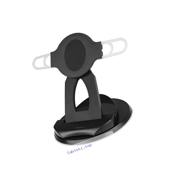 Macally 2-in-1 Desk and Detachable Handheld 360° Rotating Holder Stand for Apple iPad, Galaxy Tab, Kindle Fire, Xoom, Thrive, and other 7-10 Inch Tablets (SpinGrip)