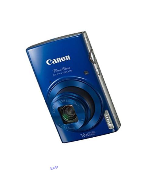 Canon PowerShot ELPH 190 IS (Blue) with 10x Optical Zoom and Built-In Wi-Fi