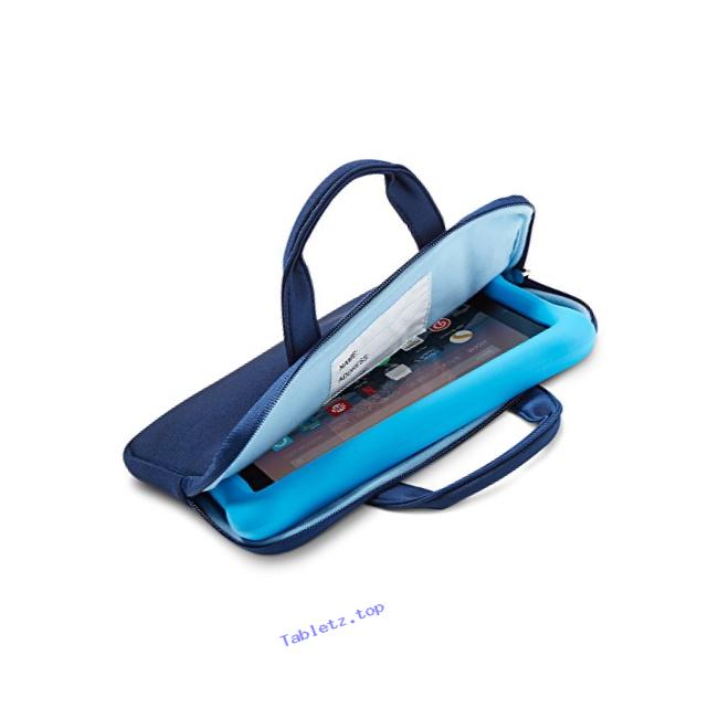 NuPro Zipper Sleeve for Fire Kids Edition Tablets, Navy/Blue