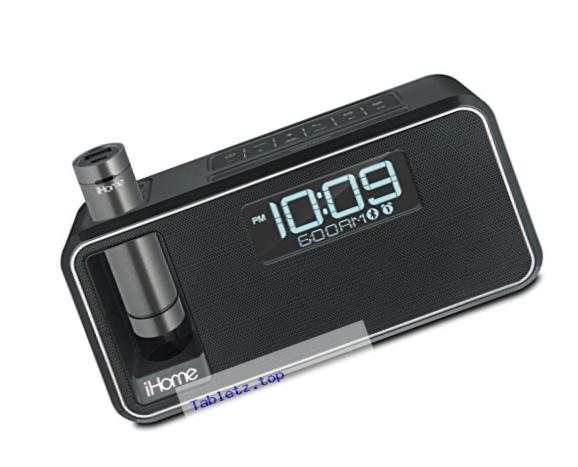 iHome Dual Charging Bluetooth Stereo Alarm Clock Radio/Speakerphone with NFC, Removable Power (iKN105BC)