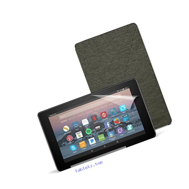 All-New Fire 7 Essentials Bundle with Fire 7 Tablet (8 GB, Black), Amazon Cover (Charcoal Black) and Screen Protector (Clear)