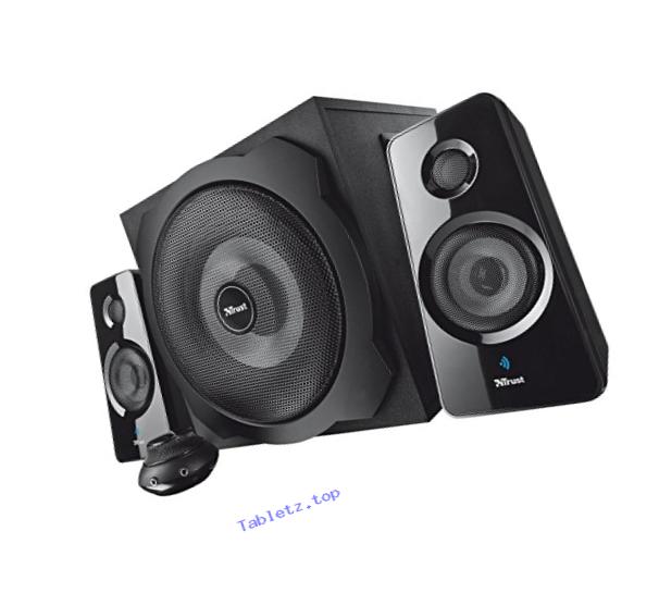 Trust Tytan 120 Watts 2.1 Speakers with Bluetooth and Subwoofer, Black