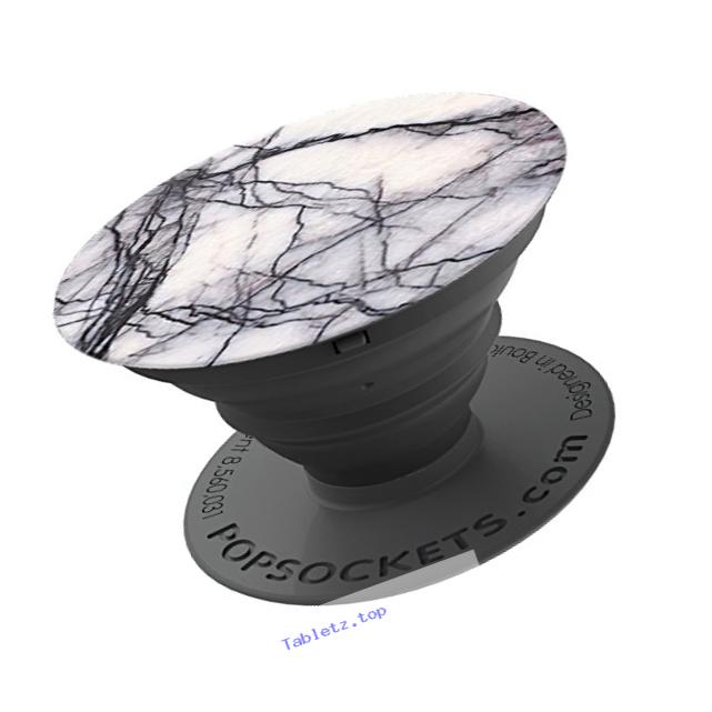PopSockets: Expanding Stand and Grip for Smartphones and Tablets - White Marble