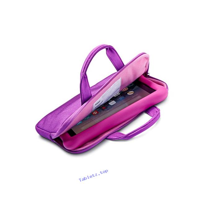NuPro Zipper Sleeve for Fire Kids Edition Tablets, Purple/Pink